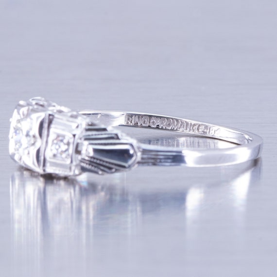 18K White Gold Diamond Past Present & Future Ladi… - image 6