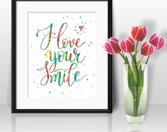 Inspirational Quote Watercolor Print, Love Print 21, Motivational Quote ...