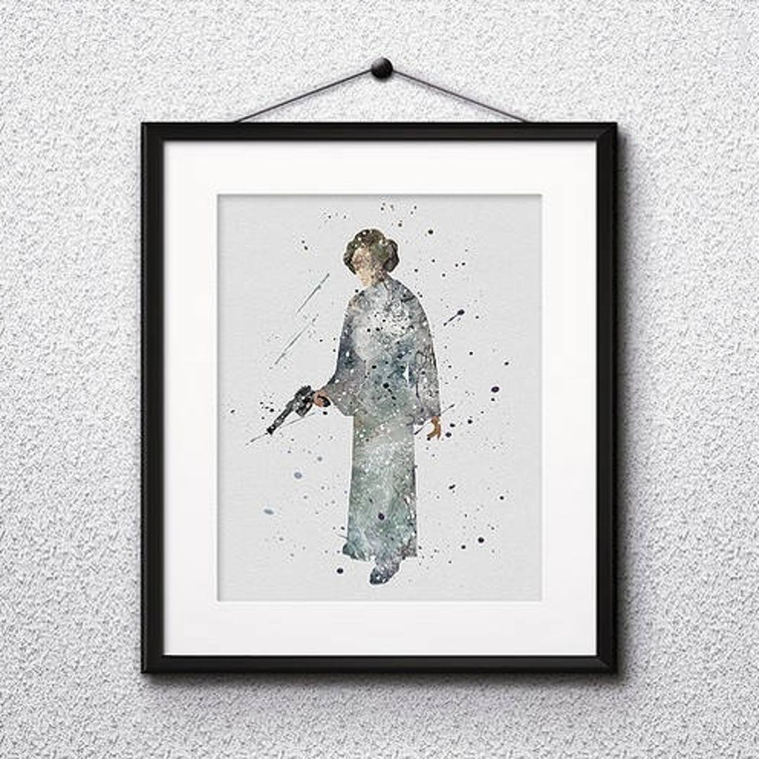Princess Leia Watercolor Print Star Wars Painting Star Wars - Etsy Canada