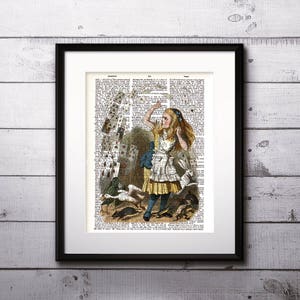 Alice in Wonderland Watercolor Print, Alice in Wonderland Painting,2 Alice in Wonderland Poster, Nursery, Kids Room Decor, Wall Art
