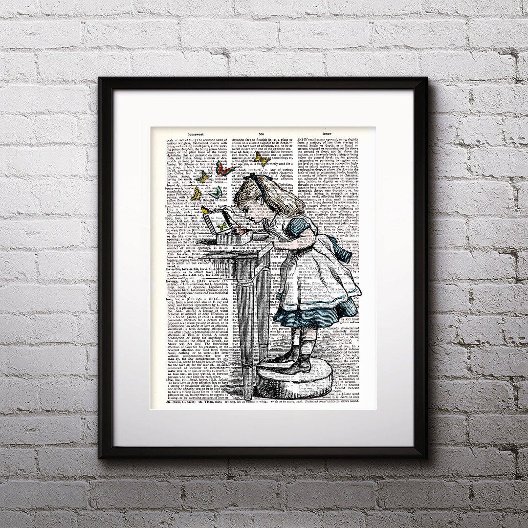Alice in Wonderland Watercolor Print Alice in Wonderland - Etsy