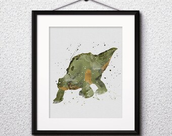 Akwarela Spike, Malowidło Spike, Kraina Przed Czasem, Sztuka Stegozaurów, Sztuka Dinozaurów, Sztuka Disneya, Pokój Dziecięcy, Dekoracje do Pokoju Dziecięcego, Sztuka Ścienna