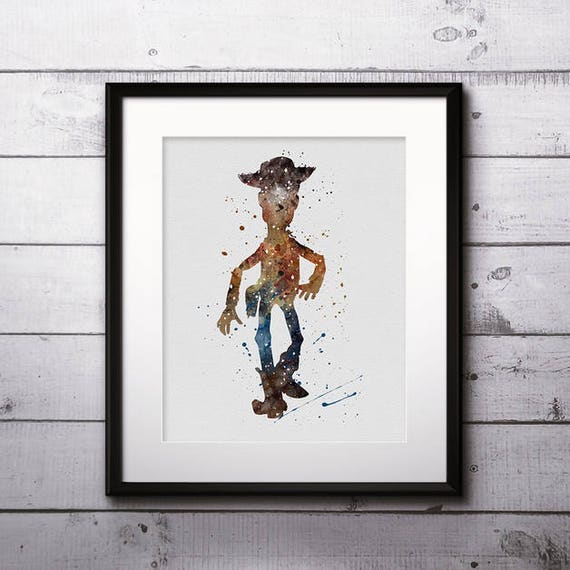 Woody Toy Story Watercolor Print, Toy Story Disney Art, Woody Art, Disney Art, Nursery, Kids Room Decor, Wall Art