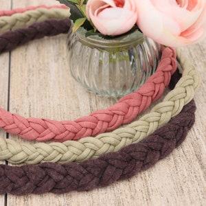 Smalle gevlochten haarband voor dames - yoga headwrap, dunne hoofdband, boho Stirnband, cadeau voor haar