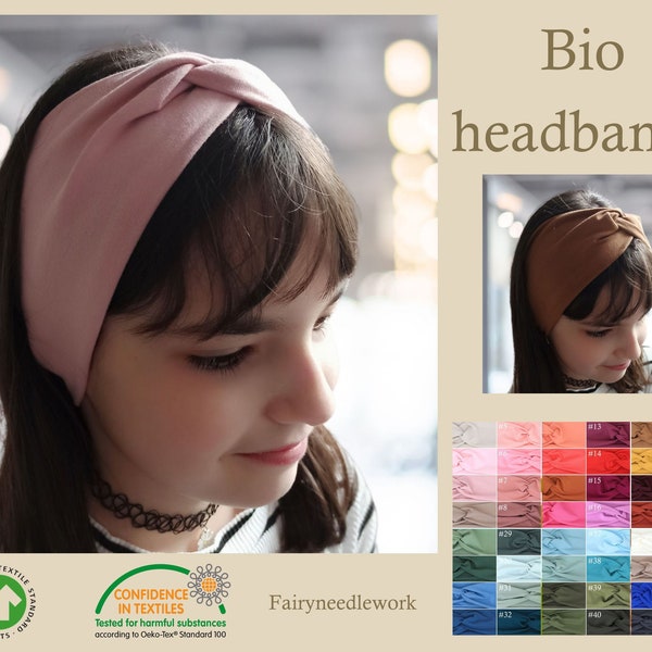 Organic Headband Children | Haarband Kinder | Fabric hairband | Stretchy headband | Stirnband Kinder | Bandeau cheveux | Baby girl | Yoga