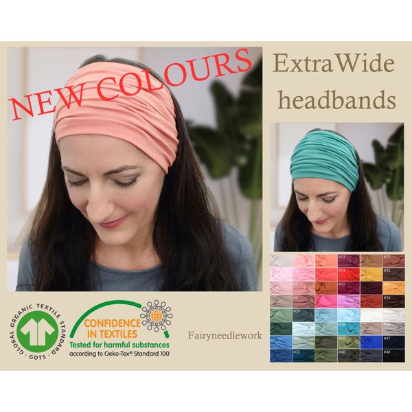 Organic Headband Women | Tube headband | Haarband Damen | Extra wide hairband | Stirnband Damen | Head wrap | Bandeau cheveux femme | Yoga