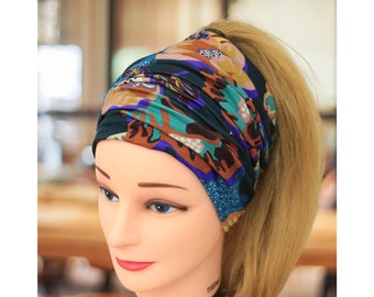 Extra wide Headband Women | Tube headband | Floral | Haarband Damen | Bandeau cheveux femme | Stirnband Damen | Head wrap | Yoga | Hairband