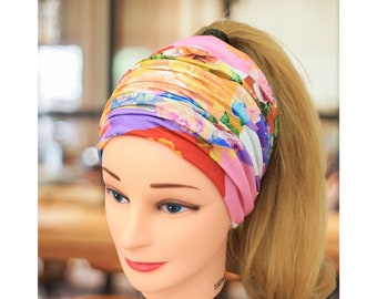 Extra wide Headband Women | Tube headband | Floral | Haarband Damen | Bandeau cheveux femme | Stirnband Damen | Head wrap | Yoga | Hairband