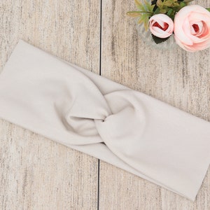 Biologische hoofdband voor dames Beige bloemen Haarband van stof Rekbare hoofdband Yoga hoofdband Stirnbanddamen Tulband Verjaardagscadeau Creme