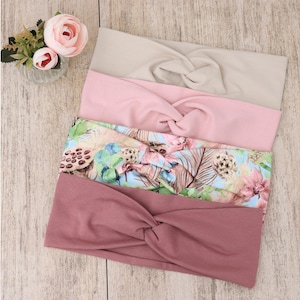 Bandeau bohème été | Bandeau cheveux fleuri | Turban femme coton bio | Accessoire yoga