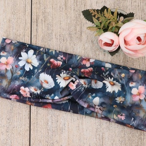 Bandeau pour femme Couleurs printanières III Haarband Dames Serre-tête en tissu Bandeau extensible Dames à bande élastique Bandeau cheveux Yoga image 7