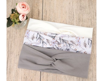 Bandeau bio pour femmes | Fleurs d'hiver | Haarband Dames | Serre-tête en tissu | Bandeau extensible | Dames à bande élastique | Bandeau cheveux | Yoga