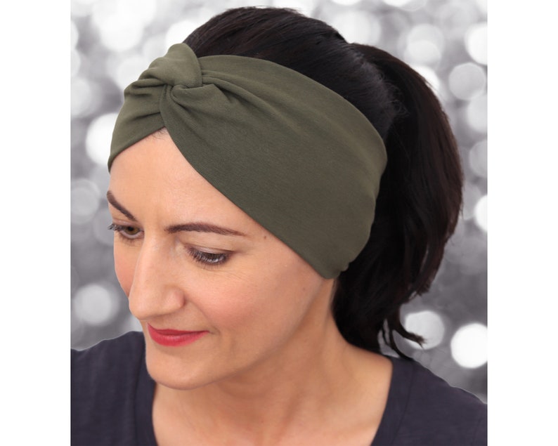 Biologische hoofdband dames Bloemen Haarband Damen Haarband van stof Rekbare hoofdband Stirnband Damen Bandeau cheveux femme Yoga afbeelding 7