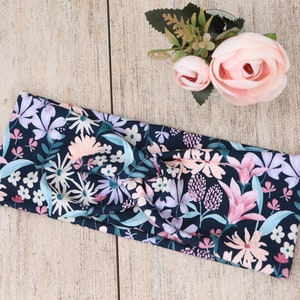 Biologische hoofdband dames Winterbloemen I. Haarband Damen Haarband van stof Rekbare hoofdband Stirnband Damen Bandeau-cheveux Yoga Floral 1.