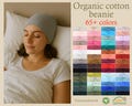 Bio Jersey Chemo Mütze Damen | Single Layer Schlafcap | Haarverlust | Sanft zur Haut | Luftig Atmungsaktiv | Nachtkomfort Ohne Druckstellen product logo
