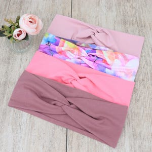 Stretchy Floral Headband for Women - Spring Colors Fabric Hairband for Yoga and Daily Wear