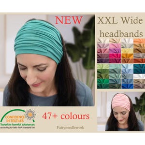 Ultra-Wide Soft Stretchy Headband for Alopecia, Chemo, Hair Loss - Comfortable Cancer Cap & Headwear, Haarband, Stirnband