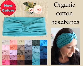 Extra Wide Soft Jersey Headband for Women - Twisted Yoga Head Wrap Turban Style