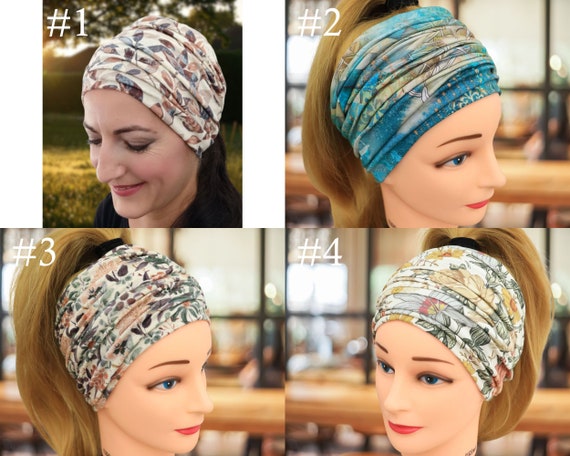 Organic Headband Women Leaves Tube Headband Haarband Damen Extra Wide  Hairband Stirnband Damen Head Wrap Bandeau Cheveux Yoga 