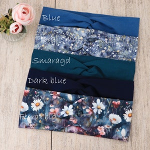 Bandeau bio pour femmes Couleurs printanières III Haarband Dames Serre-tête en tissu Bandeau extensible Dames à bande élastique Bandeau cheveux Yoga image 2