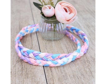 Narrow Braided Hairband | Rainbow | Head bands for women | Adult headband | Haarband damen | Thin braided band | Head wrap | Gifts for her