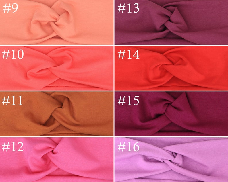 NOUVELLES COULEURS Bandeau bio pour bébé Bandeau à nœud supérieur Stirnband kinder Bandeau large Serre-tête en tissu Serre-tête nouveau-né Bandeau image 5