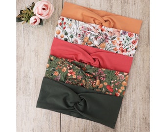 Bandeau bio pour femmes | Mélange floral | Haarband Dames | Serre-tête en tissu | Bandeau extensible | Dames à bande élastique | Bandeau cheveux | Yoga