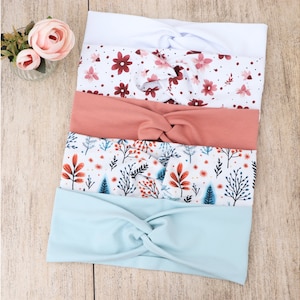 Stirnband Damen Frühling | Haarband Baumwolle | Yoga Haarband | Breites Kopftuch Damen