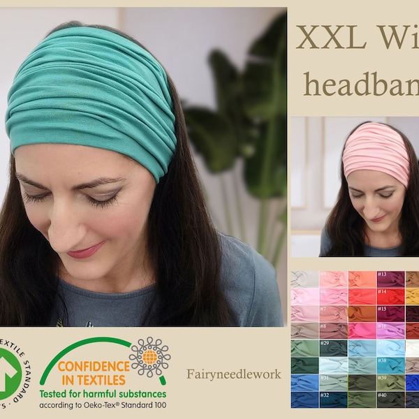 Organic Headband Women | Tube headband | Haarband Damen | Extra wide hairband | Stirnband Damen | Head wrap | Bandeau cheveux femme | Yoga