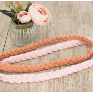 Smalle gevlochten haarband voor dames - yoga headwrap, dunne boho-hoofdband, cadeau voor haar