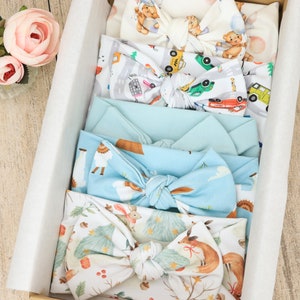 Explorer Baby Head Wrap | Stirnband Baby Baumwolle | Verstellbares Kopftuch Kinder | Baby Turban Junge