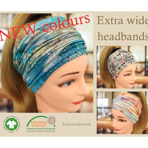 Extra Wide Organic Cotton Headband | Stirnband Damen (breit) | Bandeau cheveux femme | Yoga & Sport