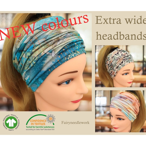 Organic Headband Women | Tube headband | Haarband Damen | Bandeau cheveux femme | Extra wide hairband | Stirnband Damen | Head wrap | Yoga