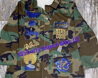 Southern University Camo Jacket | Patchwork Shirt Jacket
