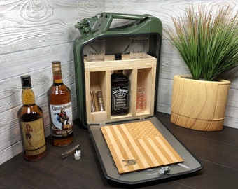 Jerry Can Mini Bar Whiskey Edition - US seller: bar decor, garage decor, gas can bar