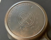 Griswold Large Block Logo 7 Skillet with Heat Ring 701E Vintage Cast Iron Made in USA Restored Zero Wobble or Spin