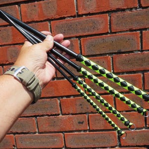 Set of 4 Blk/fluorescent yellow Delrin canes