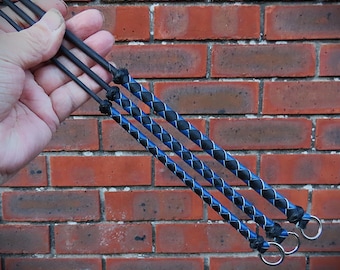 Juego de 3 bastones BDSM de fibra de vidrio azul cobrizo negro