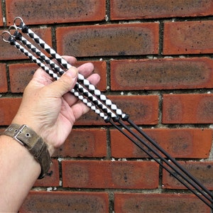 Set of 3 Black White Glass Fibre canes