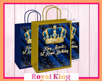 Personalisierte Royal King Party Favor Bags: Prinz Geburtstag, Babyparty