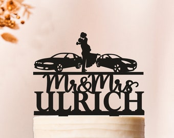 Wedding Cake Topper with car,Car Cake Topper,Racing Wedding Cake Topper,Truck Cake Topper,Pick up Truck Cake Topper,cake topper funny 2343