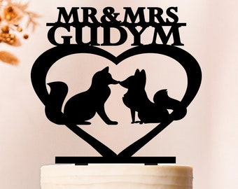 Fox Wedding Cake Topper,Animal Cake Topper,Fox Cake Topper,Fox Family Cake Topper,Natural Wood Cake Topper,Rustic Wedding Cake Topper 2420