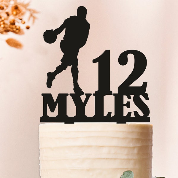 Basketball Cake Topper, Men's Basketball,Baskertball Birthday,Point Guard,Man, Boy's Birthday,Personalized Cake Topper,Basketball Theme 2045