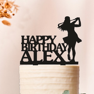Female Golfer Cake Topper,Golf Cake Topper,Golfing cake topper,Golfer Birthday Cake Topper, Golf party Topper, Golf Decorations, golfer