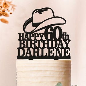 Topper per torta di compleanno con cowboy, Topper per torta con cappello da cowboy, Topper per torta di compleanno da cowboy, Topper per torta western, Topper per torta di compleanno da rodeo 2401