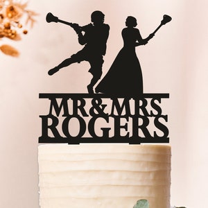 Lacrosse Wedding Cake Topper, Lacrosse Players Wedding Cake Topper, Athletes Wedding Cake Topper, Any Sport Wedding Cake Topper