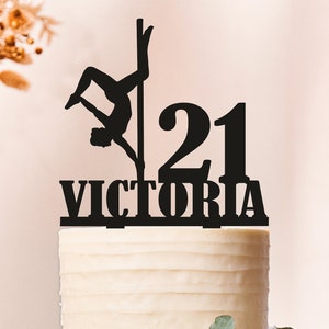 Pole Dancer Cake Topper,Pole Dancer Birthday Party,Pole Dancer,Striptease dance Cake Topper,Sexy Girl Cake Topper,Dancer Striptease 2262