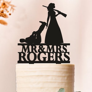 Wedding Cake Topper,The Hunt Is Over Cake Topper,Bridal Garter Hunter Rifle Gun,Bride Groom Dragging,Funny Cake Topper,Antler Topper
