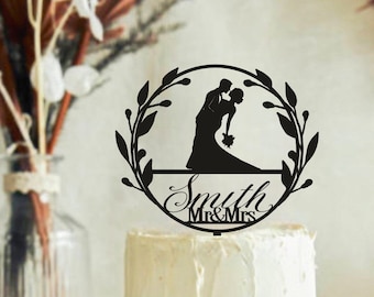 Mr Mrs Cake Topper, Hochzeitstorte Topper, Hochzeitstorte Topper, Boho Tortendeko, Hochzeit Cake Topper personalisiert, Tortenaufleger mit Haustieren 2571