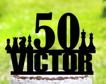 Chess Cake Topper Etsy